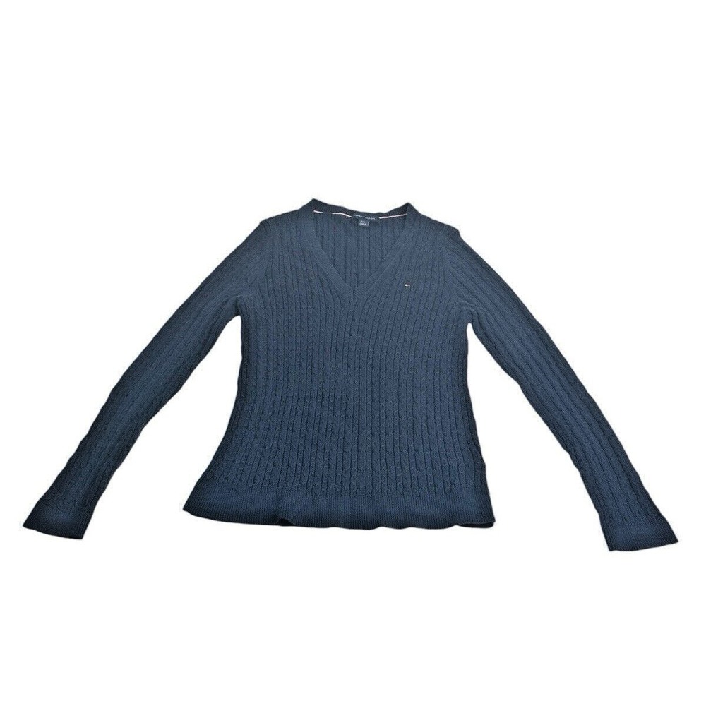 Tommy Hilfiger Cable Knit Cotton Sweater Set 2pc Navy & Beige L - Picture 12 of 16